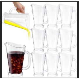 Tioncy 12 Pcs 57.5 oz Clear Plastic Water Pitcher