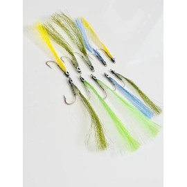 BestCity Fly Fishing Epoxy Surf Candy/Saltwater Lures, Size 4-8, Pack of 10
