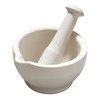 Premier Housewares Stoneware Mortar and Pestle - White,H7 x W12.50