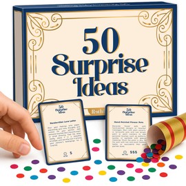 QUOKKA 50 Surprise Ideas Gifts for Couples – Romantic Scratch-Off Couple Gifts for Him and Her – Fun & Romantic Cards to Reconnect, Laugh & Explore Together – Birthday Wedding Anniversary Idea (Set 1)