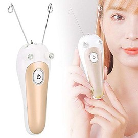 Depiladora facial eléctrica para mujer, afeitadora de cabello con hilo de algodón dispositivo de depilación facial y corporal herramienta de belleza p