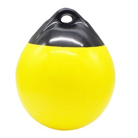 X-Haibei 1 Boat Fender Ball Round Anchor Buoy, Dock Bumper Ball Inflatable Vinyl Shield Protection Marine Mooring Buoy (Yellow, A29(D11.8*H13.8 INCH))