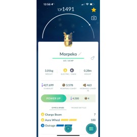 Pokémon Go | Morpeko under 1500CP 3moveset Great League PVP | Trade
