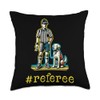 Funny Referee #Referee Dog Whistle Throw Pillow