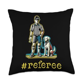 Funny Referee #Referee Dog Whistle Throw Pillow