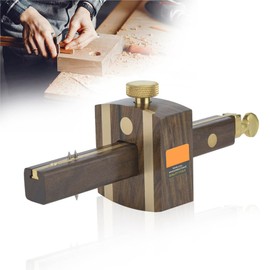 8 Inch Ebony Marking Gauge,Dual Pin Depth Gauge Scribing Tool for Woodworking,High Hardness Mark Scraper Scriber for Draw Straight Lines