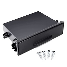 RED WOLF Single Din Car CD Player Radio Stereo Dash Trim Storage Pocket Box Kit Mounting Pocket Fit Toyota Universal Black Durable ABS for Collecting Items