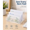 Haohaio Clear Acrylic Mail Organizer & Vertical Envelope Holder