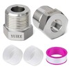 YUIEE 304 Stainless Steel Bushing,1/2" Male NPT to 1/4" Female