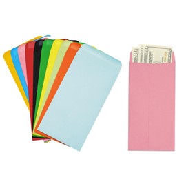Packpal Money Envelopes 100 Pack Colored Cash Envelopes for Money Saving Challenges, 3-1/2 x 6-1/2 Envelopes for Organizing and Labeling Cash