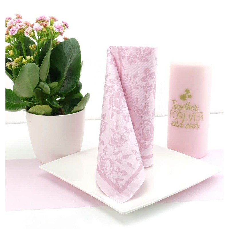 50 Napkins Champagne 40 x 40 cm Fabric-Like Airlaid FIORI,