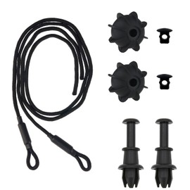 Demarsen Pack of 2 retaining straps, parcel rack, car universal retaining straps, strap holder for the boot, boot cover for VW Golf 6 5 4 MK6 GTI R20 cable length 50 cm