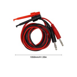 3 Pairs 4mm Banana Plug to Test Hook Wire Red and Black Dual-Line 500V Test Leads 5A Compatible with Multimeters