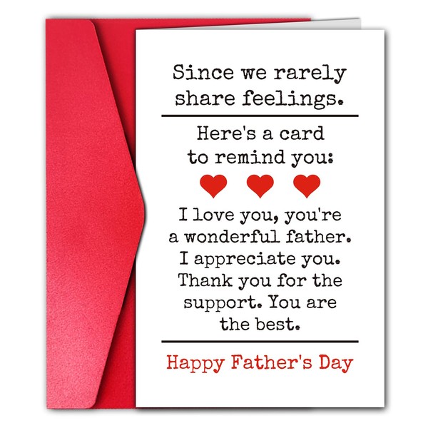 GYYsweetus Happy Fathers Day Card from Wife, Funny Father’s Day