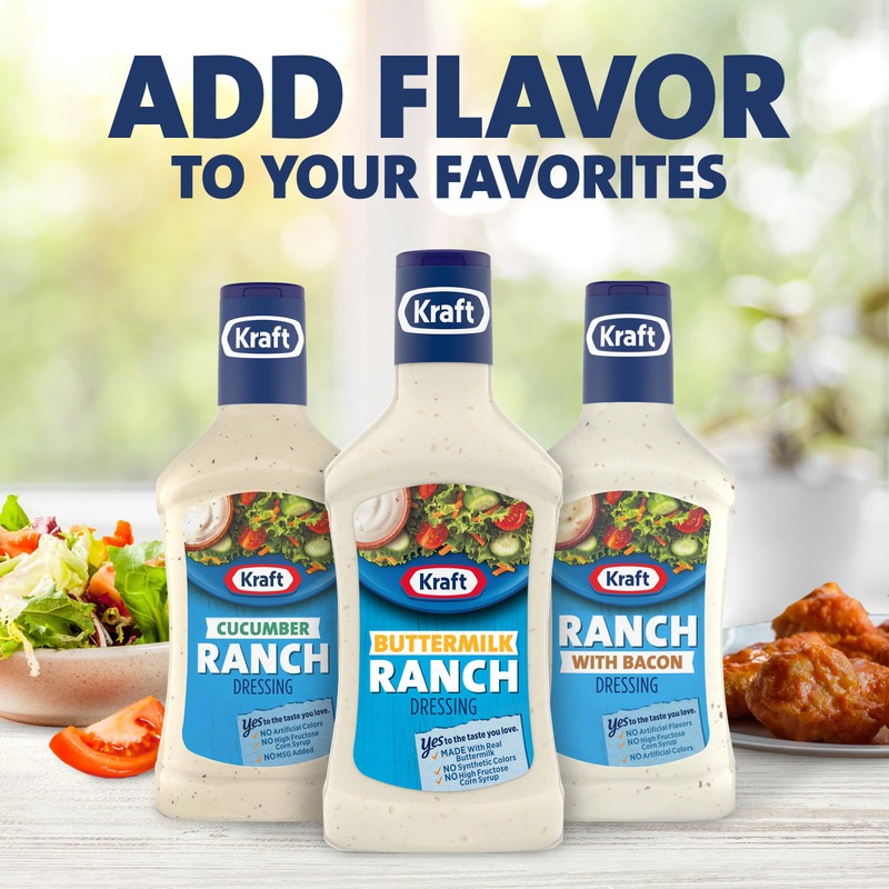 Kraft Buttermilk Ranch Dressing, 16 fl oz Bottle