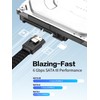 YACSEJAO 4pcs SATA III Cable 19.7 Inch 6Gbps SATA 3.0