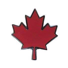 Canadian Maple Leaf Lapel Pin - 21 mm x 23 mm - Canada Pins - (10 pins - Butterfly Clasp)