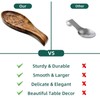 Kityemo Walnut Wooden Spoon Rest Cooking Spoon Holder Organizer Heat-Resistant