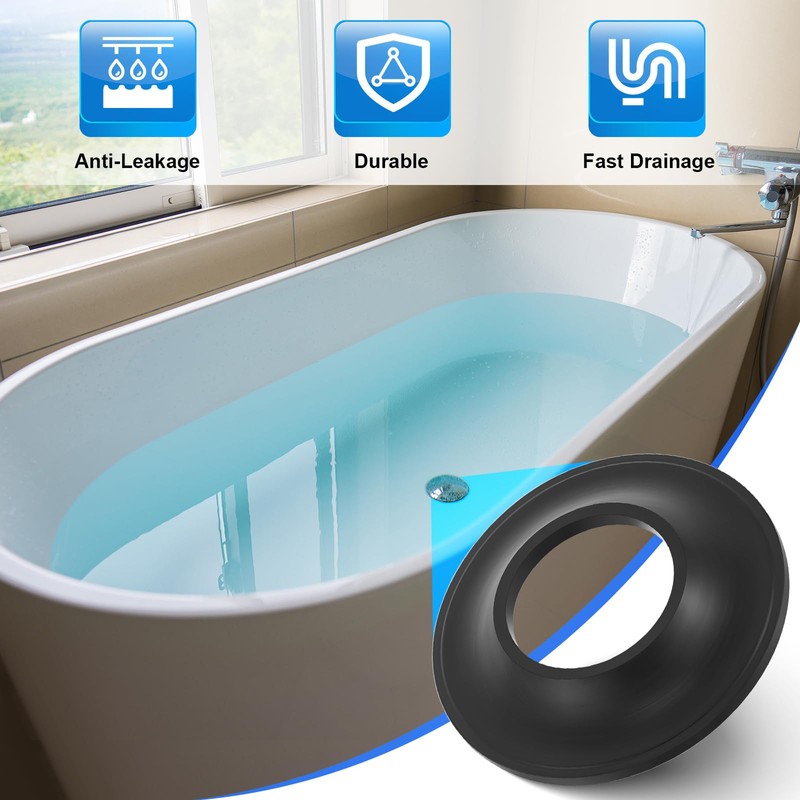 Dreyoo 2 Pack Tub Stopper Gasket for Tub Drain Assemblies,