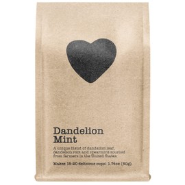 Dandelion Mint, 45-60 Servings, Eco-Conscious Zip Pouch, Caffeine Free, Pure Loose Leaf Tea Grown in America, 5 Ounce (Medium)
