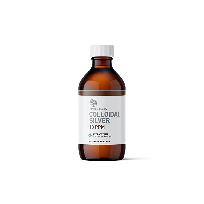Nature's Greatest Secret Premium Quality Antibacterial 10ppm Colloidal Silver Bottle
