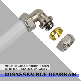 M8067 3/4 Inch Tubing Double O Ring Elbow Compression Fitting System Compatible with MaxLine