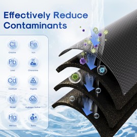 ICEPURE 5 Micron 4.5" x 10" CTO10BB-KDF Whole House Water Filter Coconut Shell Activated Carbon and KDF Heavy Metal Removal Water Filter Replacement for Home, 3 PACK