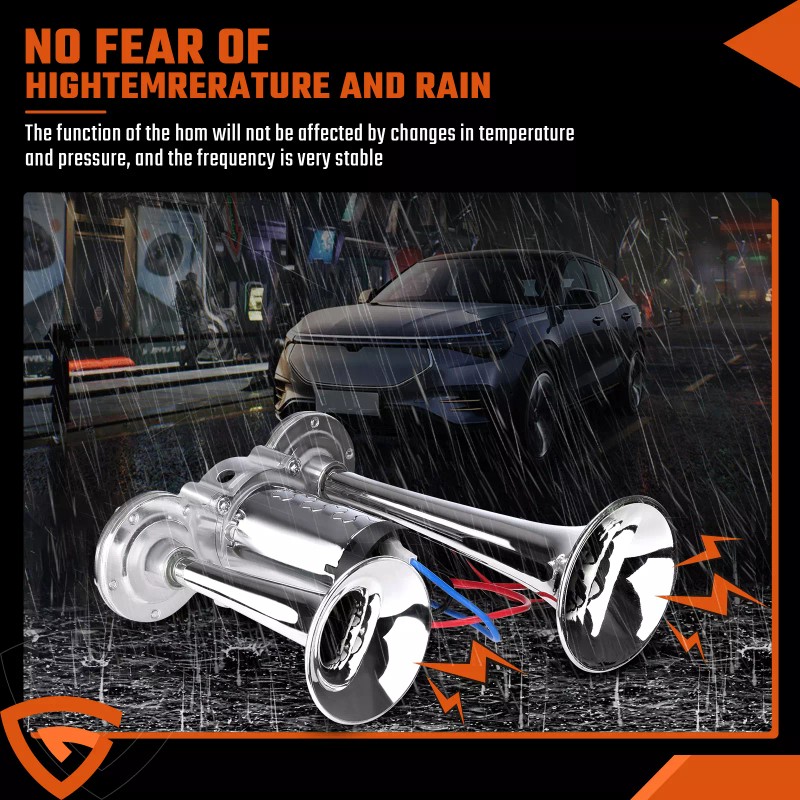 Gearzaar 600DB 12V Dual Trumpets Super Loud Car Electric Horn