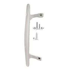 Sliding Patio Door Pull Handle,Color:White.Painted Diecast Zinc Alloy Heavy.Fits 6-5/8 inch Hole Spacing Diecast Durable and Beauty,Easy Installation ,Compatible with Various Doors(Single Pack)