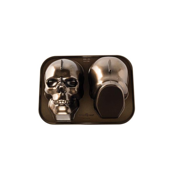 Nordic Ware 88448 Nordic Ware Haunted Skull Pan Bronze, mini