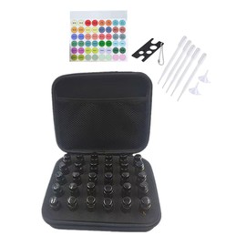Safinein Essential Oil Storage Organizer Carrying Case, Travel Essential Oils Holder with Foam Insert Tote 30 Bottles 5ml 10ml 15ml