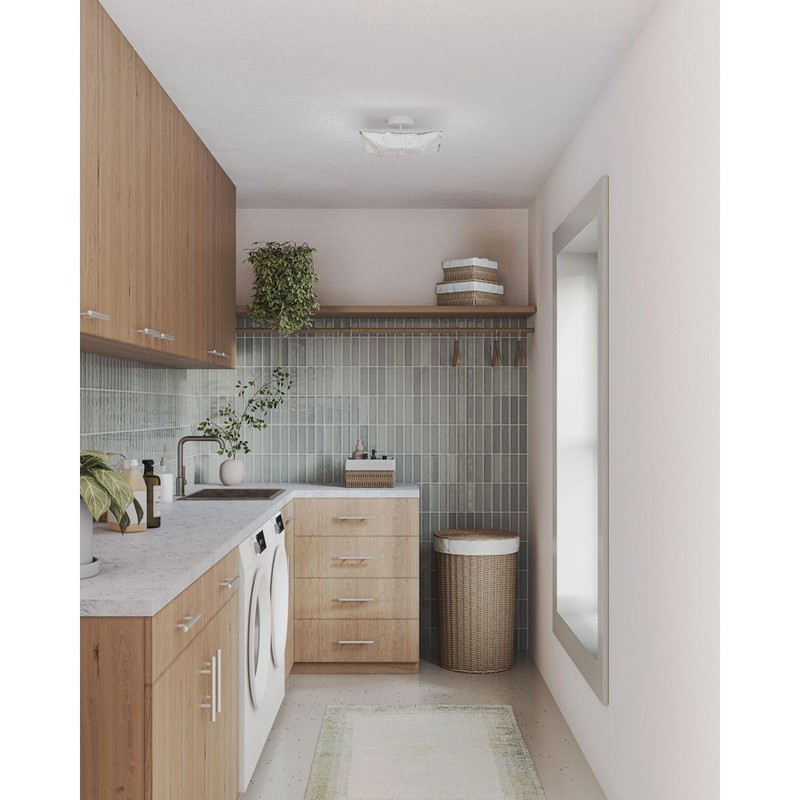 Progress Lighting P4962-30 Square Glass Close-to-Ceiling, 12-Inch Diameter x 5-1/2-Inch