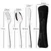 Ionoloy 9-Piece Travel Camping Cutlery Set with Case, Portable Stainless