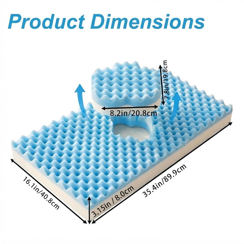 Egg Shaped Foam Pressure Relief Mattress for Bed Sore, Wedge