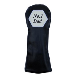 Driver Head Cover. Novelty Golf Club head covers. Golf gifts. PU Leather. (No.1 Dad)