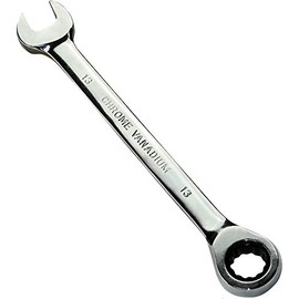 AERZETIX - C45514 - Manual Combination Open-End Wrench/Classic 13mm - Ratchet Wrench 13mm 12-Sided Ring/Eye - Metric - CR-V Steel for Tightening/Assembling - Polished Straight Handle - DIN 3113
