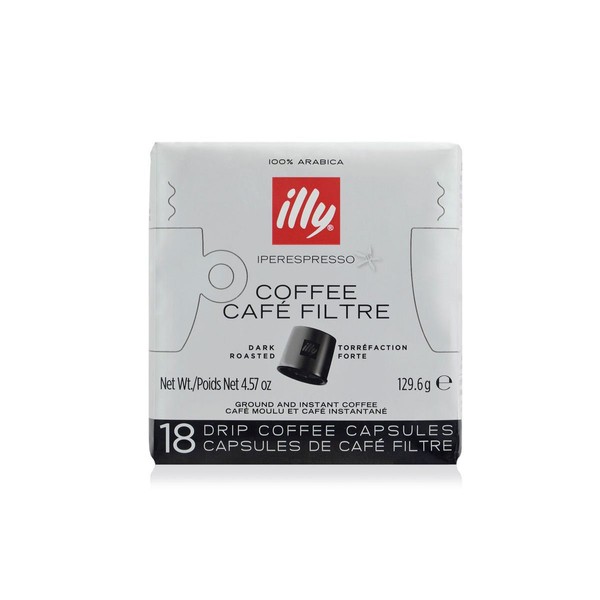 illy Intenso iper Coffee capsules, Dark Roast, Intense, Robust and Full Flavored With Notes of Deep Cocoa, 100% Arabica Coffee, Coffee Capsules for illy iper Coffee Machines, 18 Count
