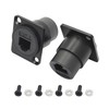 2Pcs RJ11 6P4C Panel Mount Telephone Socket,D-Type RJ11 Cat3 Female
