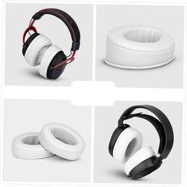 Gatuida 2pcs Pu Leather Ear Pad Replacement Sponge Cushion Headphone Cover and Headband for Black and Vibrant Sound Quality