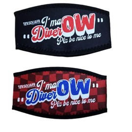 Kinno Scuba 2Pieces Diving Mask Straps Cover Neoprene Dive Swimming Mask Strap Cover Dive and Snorkel Mask Strap, Diver Ow, Regular