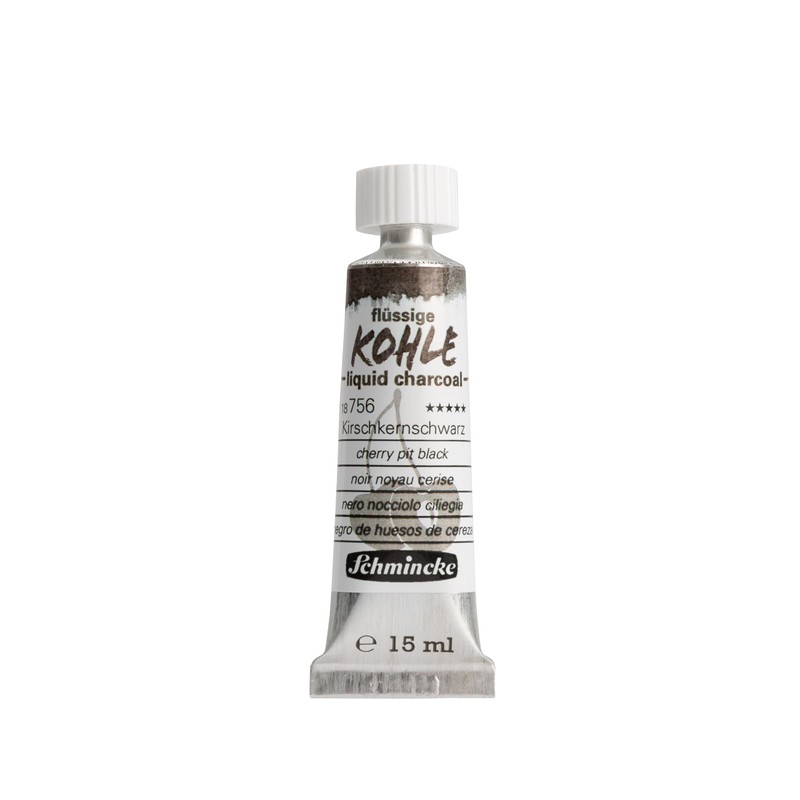 Schmincke - Liquid Charcoal, Liquid Charcoal, Cherry Stone Black, 15