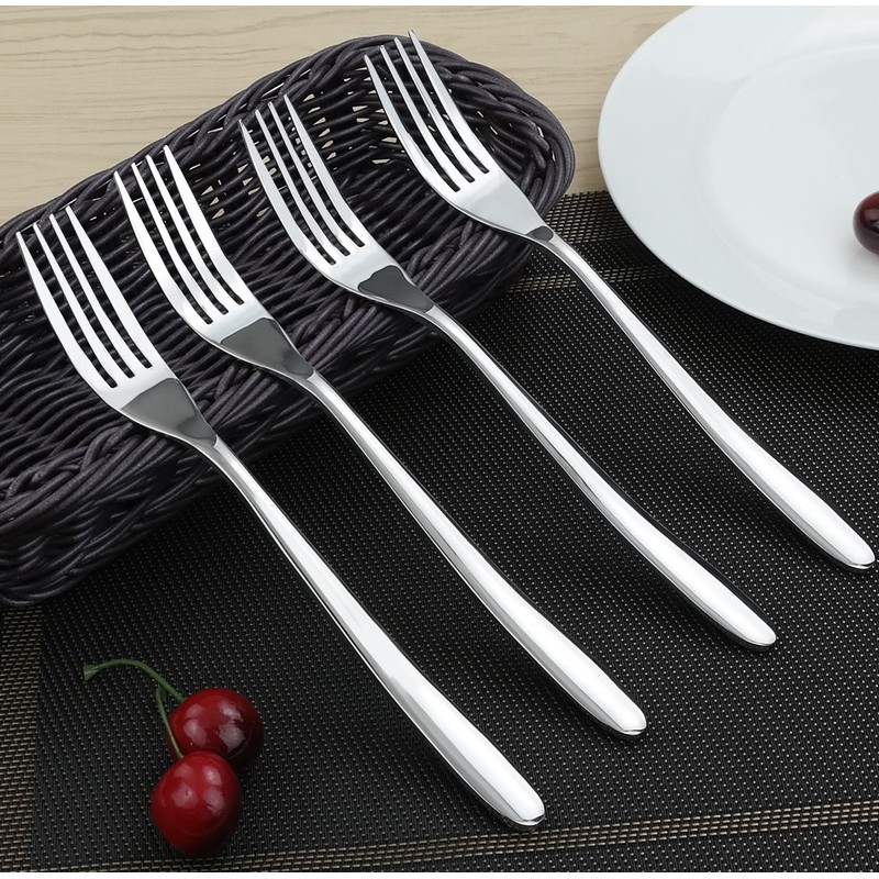 Yarebest 12 Pieces Dinner Table Forks Set, Stainless Steel Cutlery