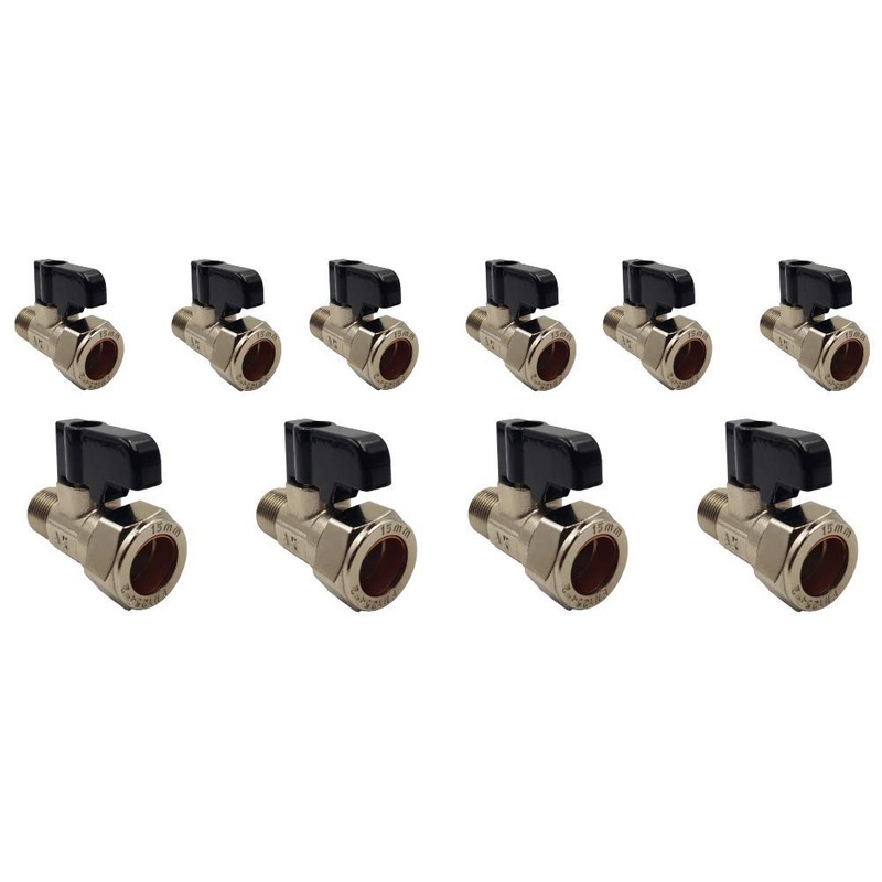 Aumix 15mm x 12mm Isolating Valve with Handle UK Compression