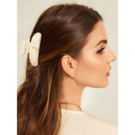 LILIE&WHITE Acrylic Letter Hair Clips For Women Stylish J Monogram Hair Claw Alphabet Hair Clip Fashion Glitter Claw Clips Elegant And Durable Hair Accessory Large Hair Clips J