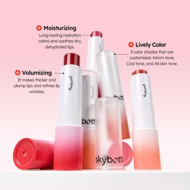 skybottle Volumizing Color Lip Balm (#03 Adore Pink) Lip Plumper, Tinted Chapstick, Clean Lip Gloss, Natural Make up, Christmas Gift, Stocking Stuffers (0.12oz)