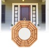 GLOGLOW Bagua Mirror, 4Inch Wooden Concave Mirror Traditional Chinese Feng