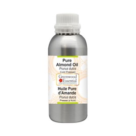 Greenwood Essential Pure Almond Oil (Prunus dulcis) Natural Therapeutic Grade Cold Pressed 300 ml (10.1 oz)