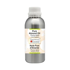 Greenwood Essential Pure Almond Oil (Prunus dulcis) Natural Therapeutic Grade Cold Pressed 300 ml (10.1 oz)