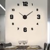 3D DIY Luminous Dial Drill-free Acrylic Frameless Silent Wall Clock