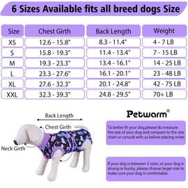 PetWarm Post Neuter Surgery Suit for Dogs Male,Hooded Dog Inner Clothes,Dog Cone Alternative,Prevent Licking Pet Surgery Recovery Suit Anti-Licking Soft Dog Bodysuit,Cosmic Pattern,Purple,XL